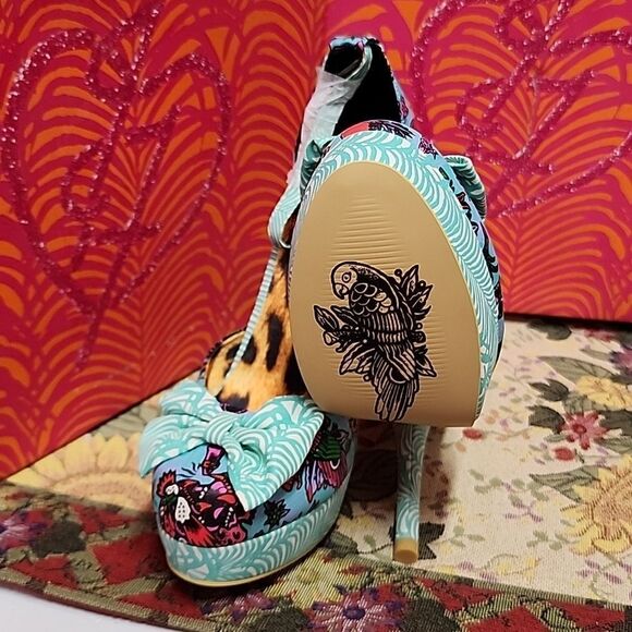 IRON FIST LOCO KOKO Platform Heels In Turquoise size 7 NWT & Box - Picture 5 of 10